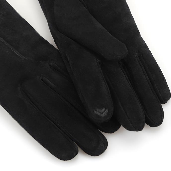 Isotoner® Ladies Suede Glove With Faux Fur Lining Black Extra Image 3